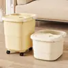 Cubeta para Baño de Pies Uso Doméstico Engrosada y Elevada con Ruedas Cubeta Portátil para Baño de Pies Aislamiento Sobre la Pantorrilla Masaje Cubeta para Lavar Pies Lavabo para Lavar Pies