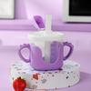 Vaso de agua para niños transfronterizo Vaso de leche con báscula Vaso de agua Vaso para bebés con asa Vaso para beber Vaso con tubo de succión