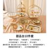 Exhibidor Europeo Dorado para Mesa de Postres, Bandeja para Pastel de Boda, Decoración, Soporte para Snacks de Té de la Tarde, Mesa para Comida Fría y Hora del Té