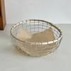 Cesta de Armazenamento Trançada de Ferro Forjado para Instagram Atacado Cesta de Armazenamento Oca para Artigos Diversos de Mesa Cesta de Armazenamento Cesta de Lanches Cesta de Frutas