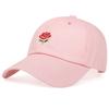Comercio exterior nuevo bordado de rosa gorra de papá moda exterior ocio gorra de béisbol personalizada