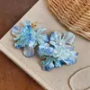 Pendientes de Flor de Tela Estilo Coreano con Aguja de Plata, Estilo Dulce y Fresco, Lujo Ligero, Sensación de Alta Gama, Diseño Único