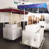 Triciclo Solar para Helados de Exterior con Congelador Incorporado, Carrito Vendedor de Paletas, Puesto Móvil de Bebidas Frías para Puestos de Mercado