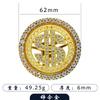 Funda para teléfono móvil giratoria de dólar con incrustaciones de diamantes de aleación, accesorios de tocadiscos de dólar, trompo