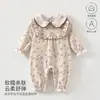 Macacão de Bebê para Passeios de Primavera e Outono, Macacão de Engatinhar Sem Costura Classe A, Roupa 100% Algodão para Recém-Nascidos