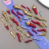 Nuevo Colgante Pequeño de Pimienta con Esmalte de Goteo de Aceite de Acero Inoxidable Transfronterizo Europeo y Americano Accesorios de Joyería para Collares Pendientes Hechos a Mano DIY