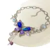 Collar de Mariposa Dulce y Fresco para Niña, Exquisito y de Moda, Borla Metálica Resistente, Versátil y Único, Cadena Elegante para Clavícula para Mujeres