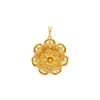 Ouro de Areia Vietnamita Feminino Três Camadas Flor Rica Pingente Vazado Moda para Transmissão ao Vivo Colar de Ondas d'Água Direto do Fabricante