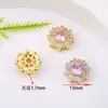Contas Espaçadoras Geométricas de Renda Porosa Zircônia Microcravejada 18K que Preserva a Cor Contas Espaçadoras Mágicas de Fileira Única Acessórios para Joias DIY