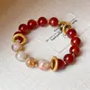 Pulseira de Cristal de Camada Dupla para Mulheres, Estilo Nicho de Luxo Leve, Novo Modelo 2026, Pulseira de Amizade Empilhável com Contas