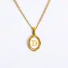 Collar de acero inoxidable para mujer con 26 letras inglesas, colgante de moda europea y americana, joyería al por mayor transfronteriza de Amazon