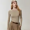 Suéter 100% cashmere puro, nova coleção outono/inverno 2026, blusa de gola alta básica feminina, doce e estilosa, corte justo e que valoriza a silhueta