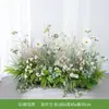 Arte Floral de Três Caracteres, Combinação de Paisagismo com Planta Verde Artificial, Decoração de Paisagem com Flores Artificiais, Vitrine de Arte Floral, Decoração de Pátio
