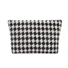 Nuevo Bolso Largo de Mujer Otoño/Invierno 2025 Tela a Cuadros Bolso de Mano Mujer Cremallera Delgado Bolsa Pequeña de Tela a Cuadros