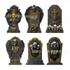 Decoração de Pátio de Halloween Transfronteiriça Exterior Cemitério Grande Lápide Crânio Realista de Terror Logotipo do Pátio