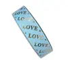 Cinta de 2.5 cm con Estampado en Caliente y Letras, Cinta Colorida para Decoración de Cajas de Regalo, Lazo Navideño Hecho a Mano para DIY