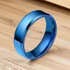 Anel de Aço Inoxidável para Homens, Acabamento Fosco Estilo Europeu e Americano, Anel Simples de Aço Titânio, 8mm de Largura, Banda Personalizada que Não Desbota