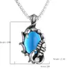 Joyería transfronteriza acero inoxidable al por mayor, estilo punk de comercio exterior personalizado piedra preciosa cola de escorpión titanio acero colgante