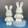 Oso fluido blanco en bruto diy hecho a mano red popular oso violento fluido adornos tienda hecha a mano puesto de mercado comercio exterior suministro al por mayor