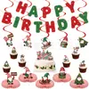 Banner de fiesta de Santa Claus transfronterizo, caricatura, ambiente festivo, bandera de cumpleaños, decoración para pastel