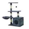 Directamente del fabricante: Marco de escalada pequeño para gatos con nido, poste rascador de sisal, juguete de plumas para gatos, árbol para gatos de múltiples niveles, artículos para gatos mascotas, torre para gatos