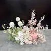 Arreglos Florales Artificiales para Bodas, Arcos en Forma de Cuerno, Columnas Florales Grandes, Flores de Cascada Estilo Bosque, Decoración de Escenario y Paisajismo para Salones de Bodas