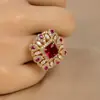 Anillo Cuadrado Pequeño de Cobre Chapado en Oro para Mujer, Lujo Ligero, Sensación de Alta Gama, Anillo Sencillo para Mujer, Diseño Nicho, Anillo para el Meñique, Anillo de Circonita para el Dedo Índice