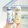 Botella de agua de dibujos animados de alta calidad y elegante, taza térmica de acero inoxidable para niños, lindo diseño nuevo, taza térmica portátil para que los estudiantes la lleven a la escuela