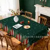 Exclusivo transfronterizo, popular mantel navideño con estampado de flor de Nochebuena de alta definición, mantel decorativo festivo, serie para el hogar, en stock