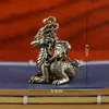 Latão Puro Criativo Dragão Voador Auspicioso Antigo Retrô Sala de Estar Magia Ocidental Dragão Ornamentos de Latão Pequenos Animais de Chá de Cobre Ornamentos