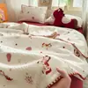 Colcha de Algodón Clase A Funda de Algodón Relleno de Algodón Colcha de Verano Colcha para Aire Acondicionado Colcha Delgada Juego de Tres Piezas para Dormitorio Lavable a Máquina