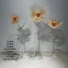 Flores Artificiais Feitas à Mão, Flores Falsas Vermelhas, Adereços de Decoração para Corredor de Casamento, Belas Decorações de Exibição, Flores de Tela de Arame, Arranjos Florais Prontos