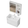 Baño Tamaño Pequeño Gabinete de Baño Balcón Cerámica Lavabo Todo en Uno Espacio Aluminio Espacial Mesa de Lavado Espacio Pequeño Mini Mesa de Lavado
