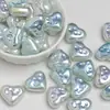 Ding Yi Dos Tonos Barroco Forma de Corazón Luna Fría Galvanizado ABS Imitación Perla Agujero Recto Irregular Cuentas Sueltas DIY Accesorios para Cadena de Teléfono