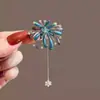 Broche Fogos de Artifício com Gotejamento Vermelho para Mulheres, Elegante e Sofisticado, Acessório de Broche para Casaco Exquisito e de Luxo Leve, Único e de Nicho