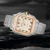 Relojes de Moissanita de Lujo Hip-Hop para Hombre Europeos y Americanos al por Mayor, Relojes Mecánicos de Moissanita Pura, Relojes para Hombre Completamente de Diamante, Relojes de Pulsera Incrustados con Diamantes
