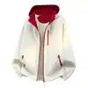 Chamarra con cierre de bloques de color estilo americano, unisex, para actividades al aire libre, a prueba de viento, estilo juvenil, top casual para otoño e invierno