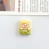Oso de Dibujos Animados Durmiendo Lindo Borrador Cabeza de Pegamento en Crema Cuerda para el Cabello Pegatina para Refrigerador Pegatina para Teléfono Móvil Resina Pequeña DIY