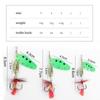 Ftk Fabricante Cebo Señuelo con Spinner Compuesto Giratorio, Anzuelo Triple con Plumas, Señuelo Duro Espiral para Lubina y Pez de Boca Ancha, Transfronterizo