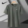 Transfronterizo 2025 Nueva Camiseta de Seda de Hielo para Hombre Tops Deportivos de Manga Corta para Exteriores Secado Rápido Estampada Casual con Cuello Redondo para Hombre