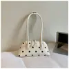 Shuai Mijia 2026 Verano Nuevo Bolso Boston de Lunares Estilo Coreano Bolso de Nicho para Debajo del Brazo Bolso de Mano de Moda Bolso de Hombro para Mujer