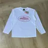 Camisetas Casuales Sueltas de Manga Larga Raglán con Bloques de Color Estampado de Letras Alcatraz para Hombre y Mujer Marca de Moda al por Mayor Transfronteriza