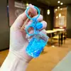 Tendência no TikTok Garrafa de Refrigerante Contas Coloridas Chaveiro Luminoso Preenchido com Óleo Puxador Fácil Lata Areia Líquida Pequeno Pingente Brinquedo de Presente Ornamento