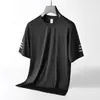 Camiseta de Verano de Secado Rápido para Hombre de Seda de Hielo Delgada Transpirable Cuello Redondo Manga Corta Ropa Deportiva para Correr Fitness para Mujer Transpirable de Secado Rápido