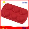 Molde de silicona para pastel de fresa de 6 piezas, molde para pudín y gelatina, molde de chocolate DIY, jabón hecho a mano