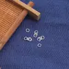 Plata de Ley 925 Redonda de un Solo Círculo Hecha a Mano DIY Joyería Pulsera Collar Conexión Final Accesorios Fábrica Stock Listo Entrega 48H