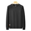 JEEP SPIRIT moda casual nueva otoño e invierno antiarrugas transpirable cálido bloqueo cálido suéter de cuello redondo con forro polar para hombre