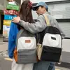 Mochila de Pareja Nueva Color-Blocking Estilo Coreano, Gran Capacidad, Mochila Casual Ligera, Mochila de Viaje Versátil de Moda para Hombres y Mujeres