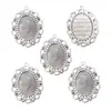 20*30 Diâmetro Interno Oval Renda Liga Pedra do Tempo Base Pingente Decorativo DIY Colar Chaveiro C144