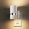 Luz Noturna Avançada LED Branca Controlada por Luz Gy136 Estilo Europeu Lâmpada de Parede Imitação Iluminação para Cima e para Baixo Sensor de Quarto Cabeceira Luz Noturna